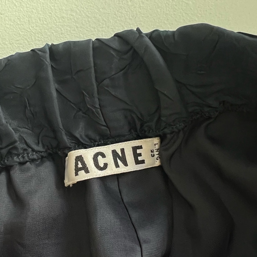 Acne - Navy Crinkle Runner Shorts - Picture 7 of 8